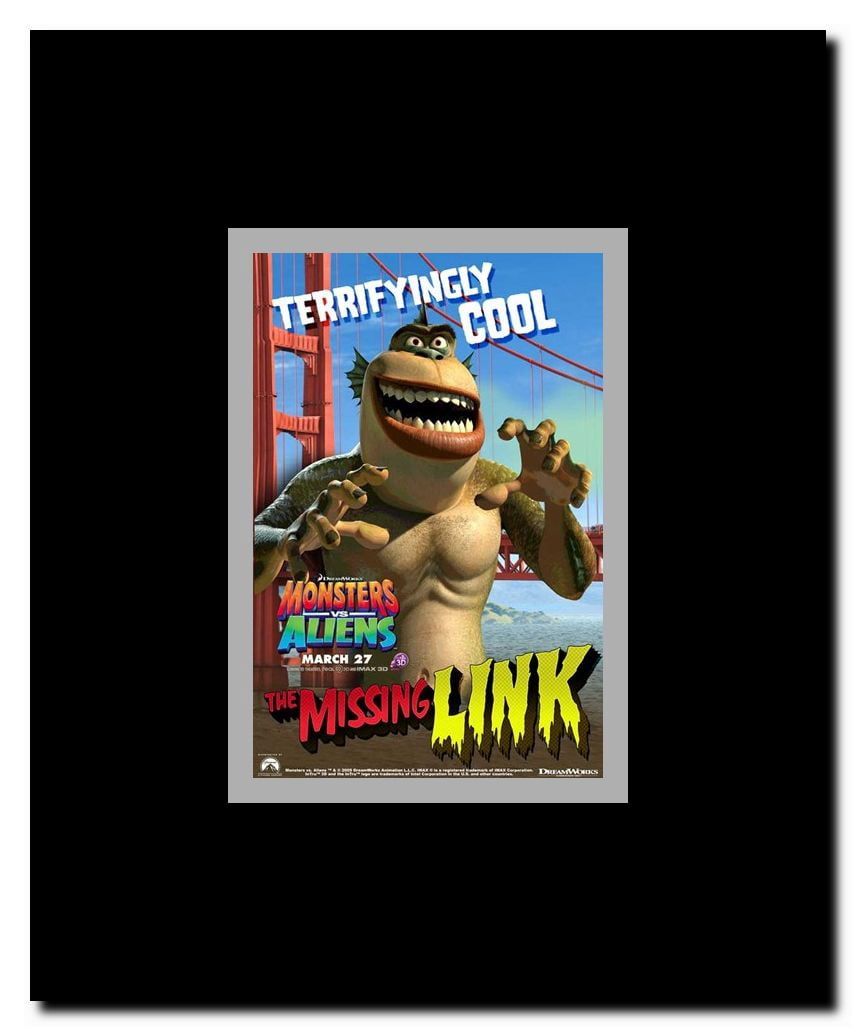 Monsters vs. Aliens c.2009 - style E Framed Movie Poster