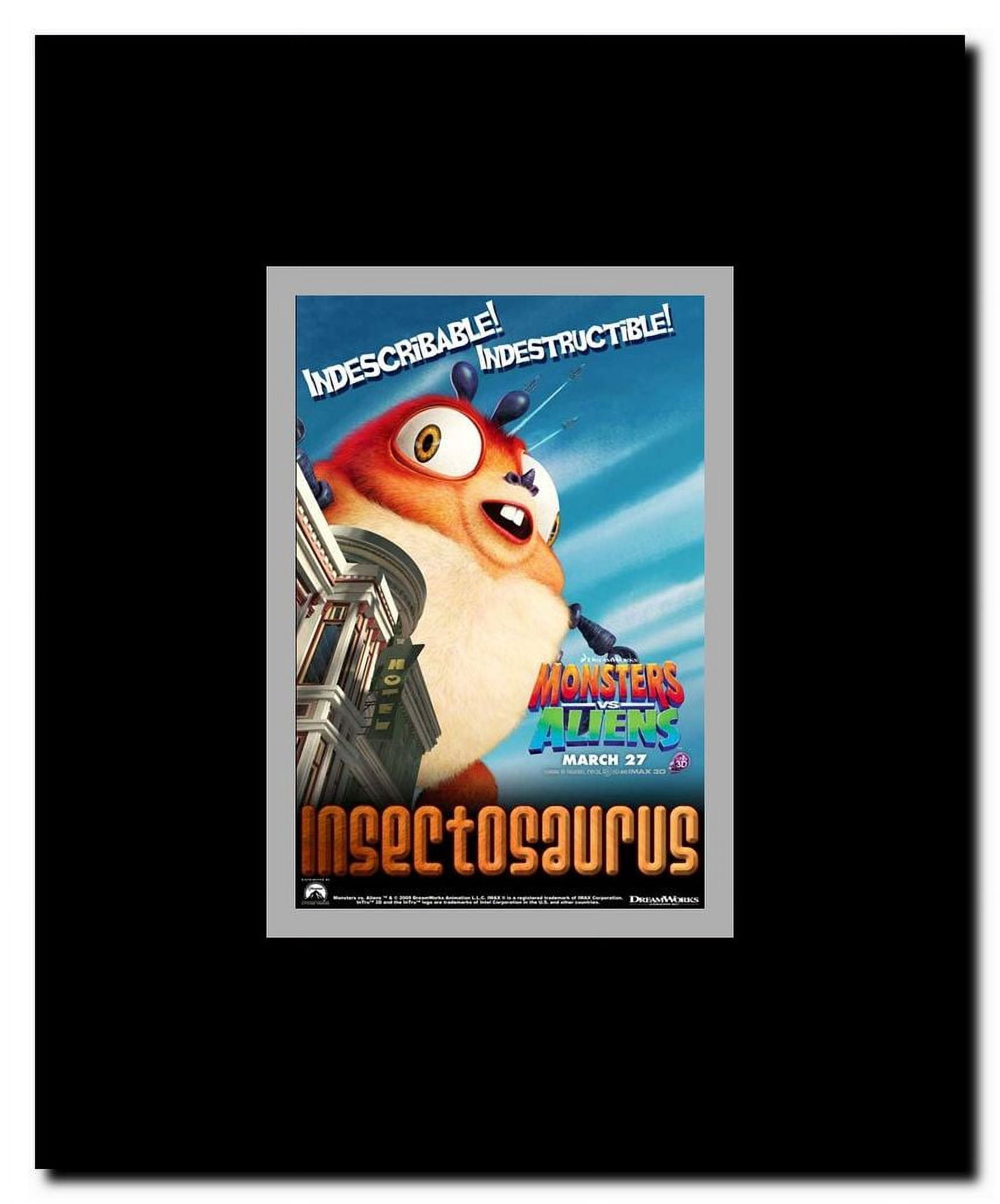Monsters vs. Aliens c.2009 - style F Framed Movie Poster