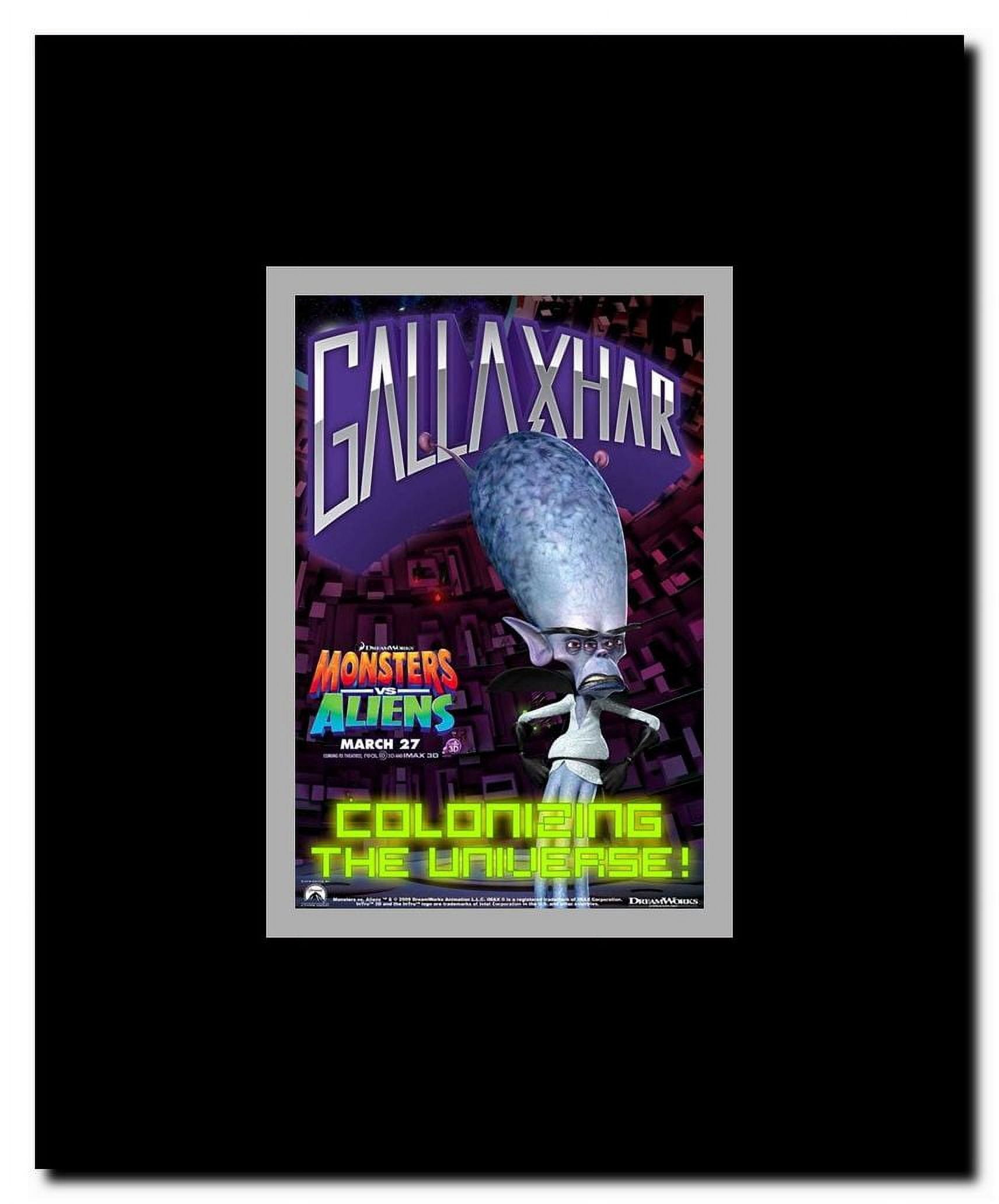 Monsters vs. Aliens c.2009 - style G Framed Movie Poster