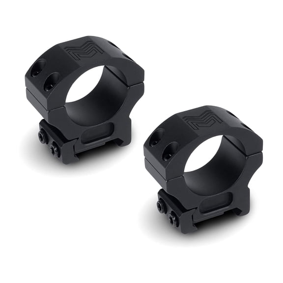 Monstrum 1 inch Precision Picatinny V2 Scope Rings 1.20 in, Black, 1.2 in