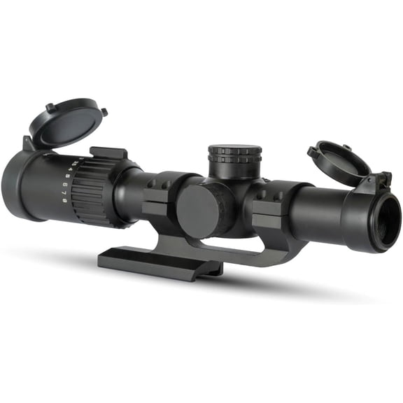 Monstrum Banshee ED 1-8x24 LPVO Rifle Scope with Offset Scope Mount | Black | BDC A2 Reticle