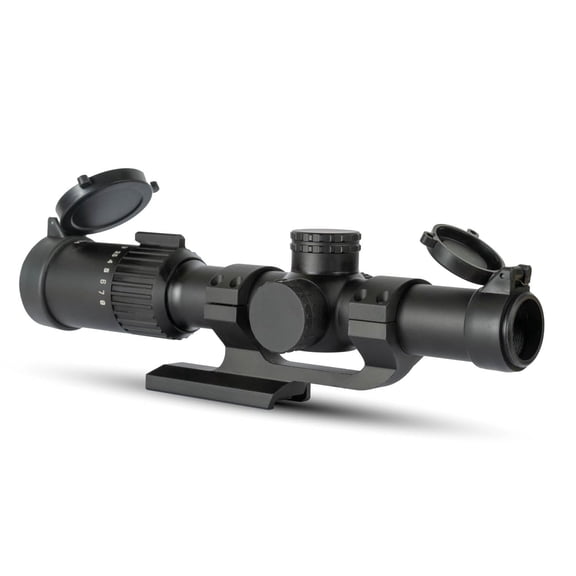 Monstrum Banshee ED 1-8x24 LPVO Rifle Scope with Offset Scope Mount | Black | BDC B1 Reticle