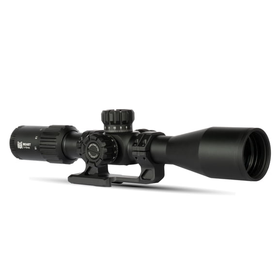 Monstrum Beast 3-15x44 Rifle Scope with Side Focus and Offset Scope Mount | Black | FIB01 Daylight Bright Reticle