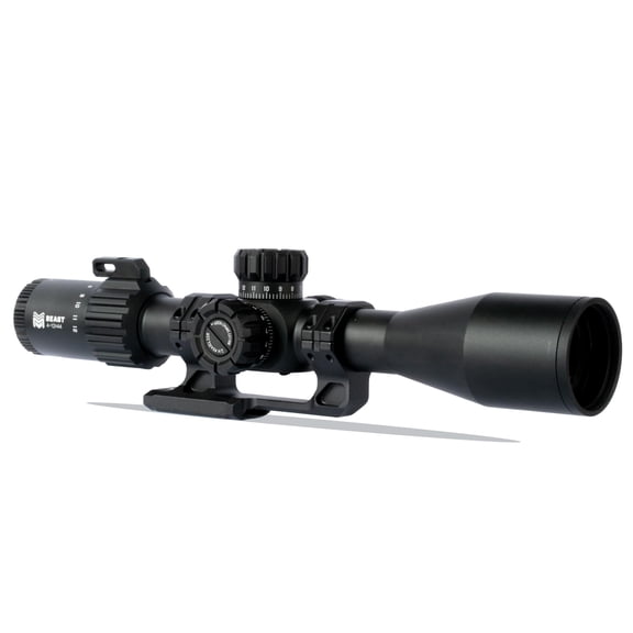 Monstrum Beast 4-12x44 Rifle Scope with Side Focus and Offset Scope Mount | Black | FIB01 Daylight Bright Reticle