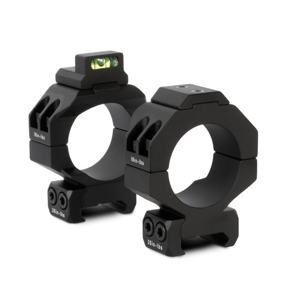 Monstrum Beast Scope Rings with Anti-Recoil Lugs and Detachable Level Bubble | 30 mm Diameter | 1.26" Center Height