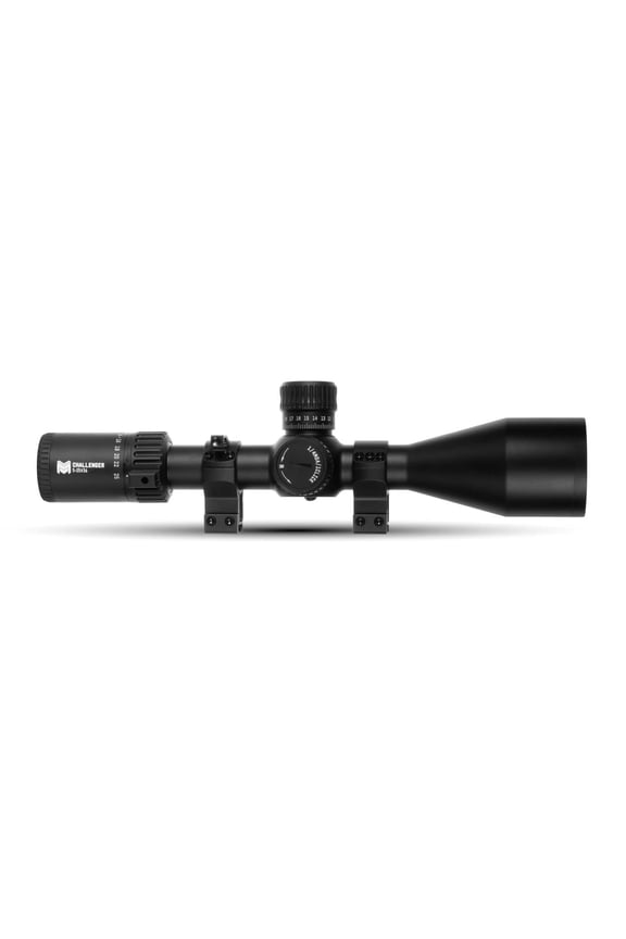 Monstrum Challenger 5-25x56 FFP Scope | Featuring ED Glass, Adjustable Objective, Precision Turrets with Zero Stop, Daylight Bright Reticle, and Anti-Cant Scope Rings | MIL Reticle