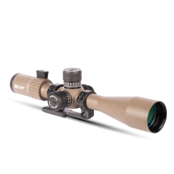 Monstrum Challenger 6-24x50 FFP Scope | Featuring ED Glass, Adjustable Objective, Precision Turrets with Zero Stop, and Offset Scope Mount | Flat Dark Earth | MOA Reticle