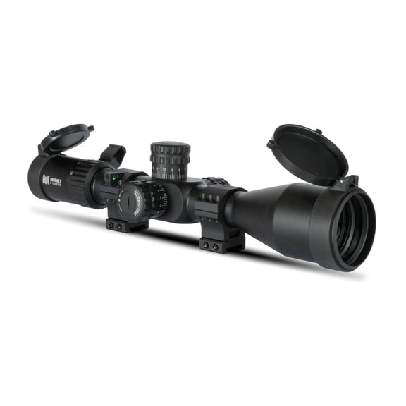 Monstrum Hornet 4-16x50 FFP Rifle Scope | Includes Zero Stop, Bubble Level Scope Rings, and Detachable Sunshade | X-Tree MIL Reticle