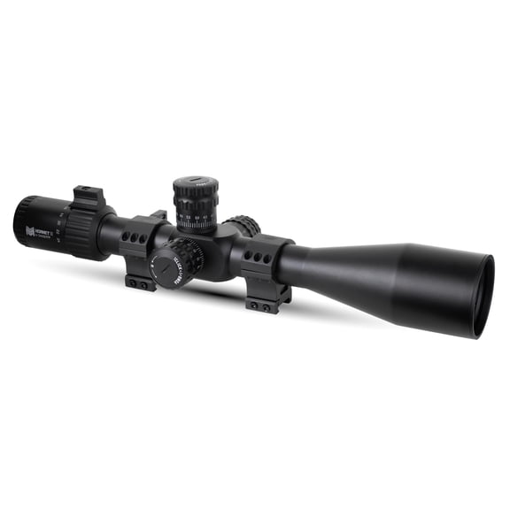 Monstrum Hornet II 6-24x50 FFP Rifle Scope | Includes Zero Stop, Scope Level, and Detachable Sunshade | MIL Reticle