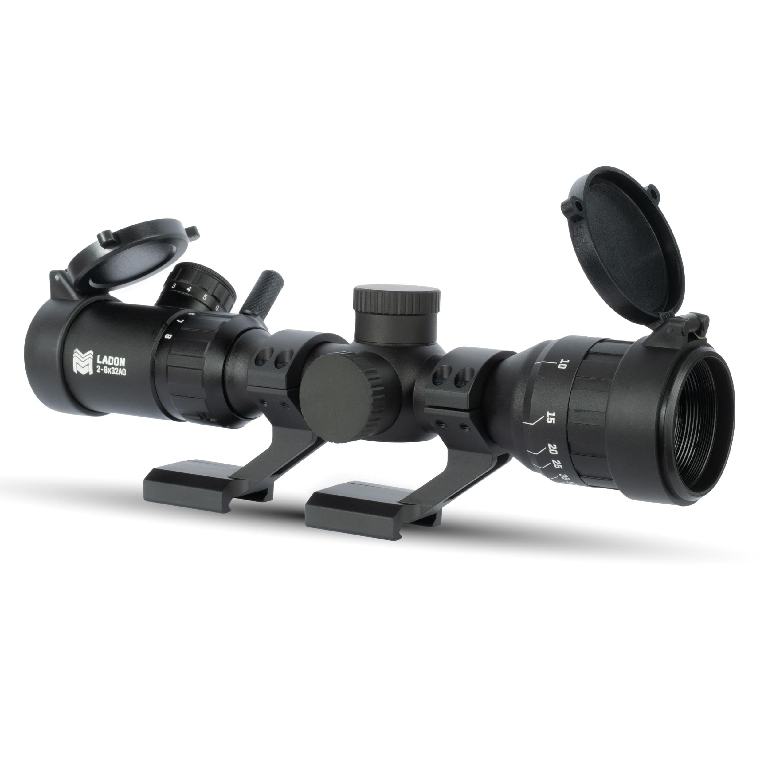 Promon Scope Monstrum Ladon 2-8x32 MPVO Rifle Scope with AO Adjustable Objective and ...