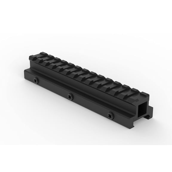 Monstrum Lockdown V3 Picatinny Riser Mount with Recoil Stop Base | 5.5 inch Length | Medium Profile