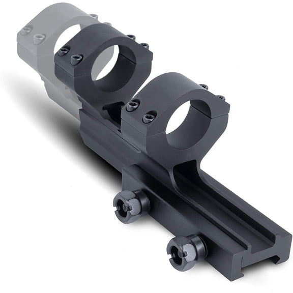 Monstrum Offset Adjustable Spacing Extended Scope Mount with Picatinny Base | 1 inch Diameter
