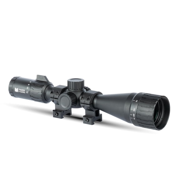 Monstrum Panzer 3-12x44 Scope with AO Adjustable Objective and Offset Scope Mount | FMR2 Reticle