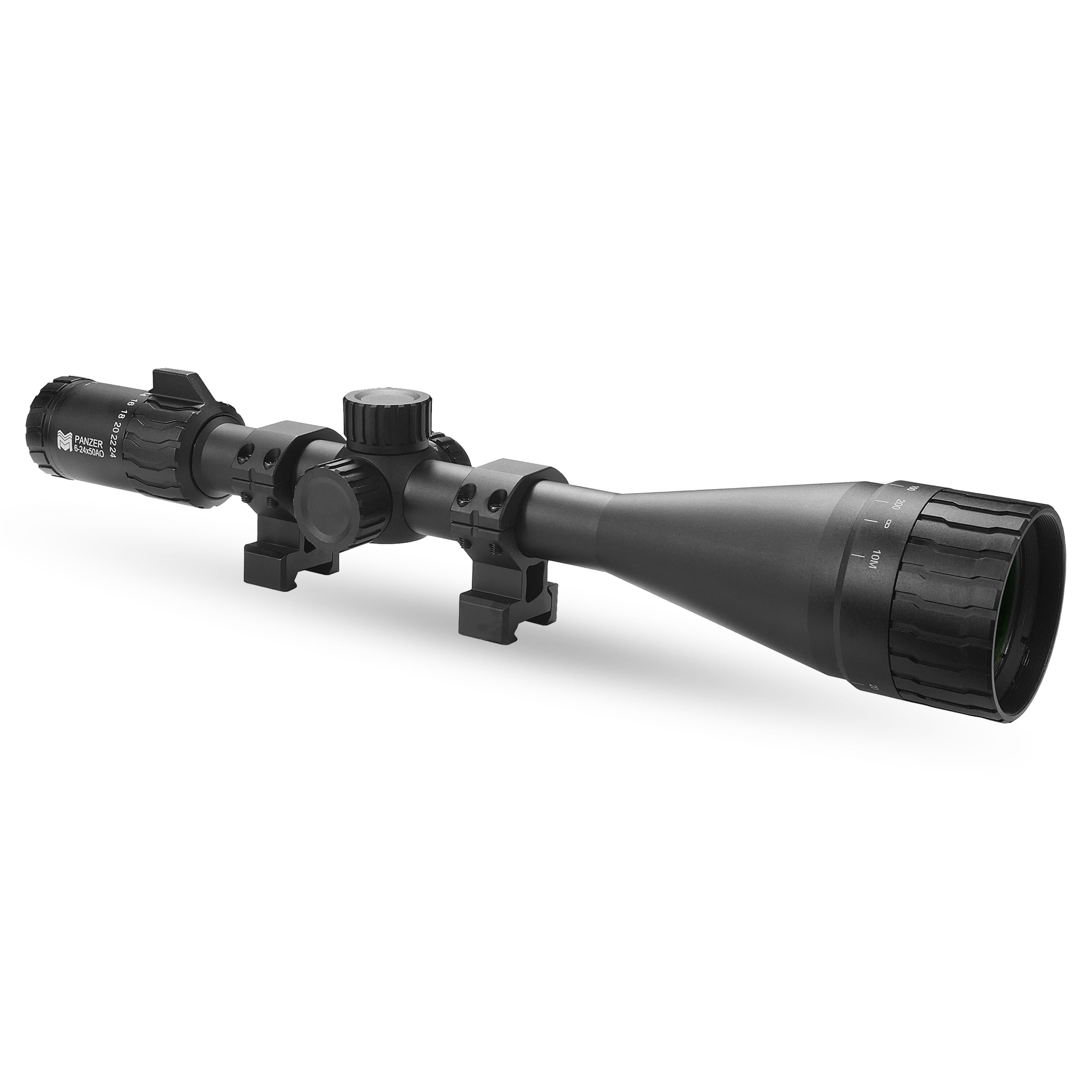 Monstrum Panzer 6-24x50 Scope with AO Adjustable Objective | FMR04 Reticle