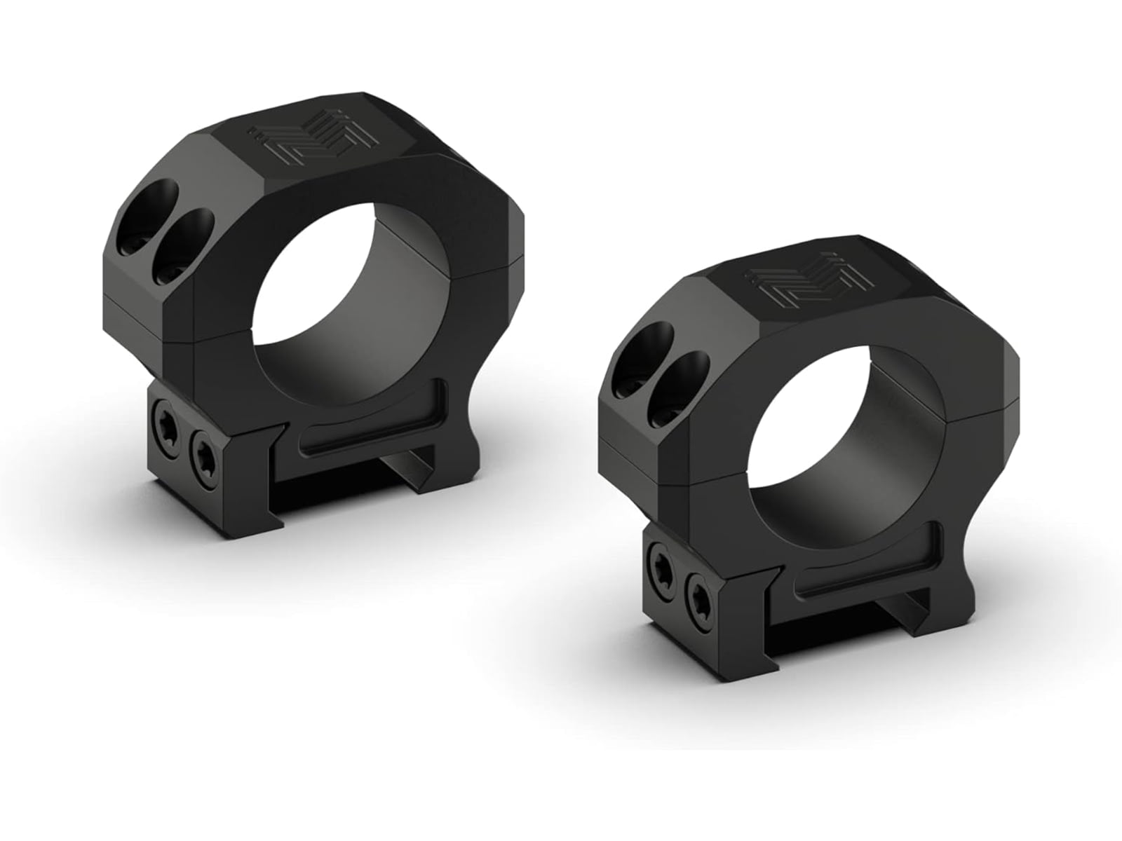Monstrum Pro Series 7075 Aluminum Scope Rings, 1in, Low Profile, Black ...