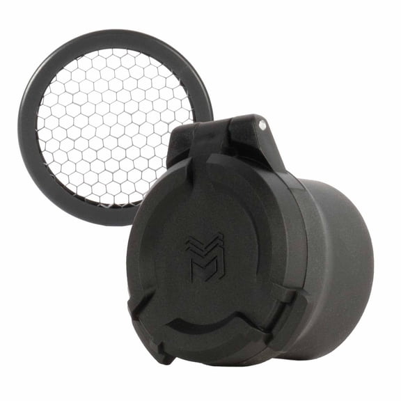 Monstrum Pro Series Flip-Up Scope Lens Cover with Detachable Honeycomb ARD (Objective Bell | 55-62 mm oustide diameter)