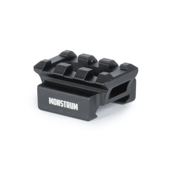 Monstrum Razorclaw Ultralight Picatinny Riser Mount with Recoil Stop Base | 3 Slot Length | Low Profile (0.5 inch Height)