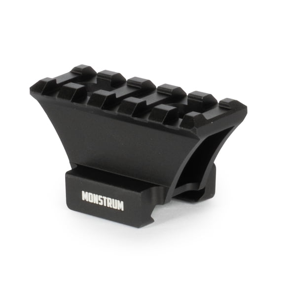 Monstrum Razorclaw Ultralight Picatinny Riser Mount with Recoil Stop Base | 5 Slot Length | High Profile (1.0 inch Height)