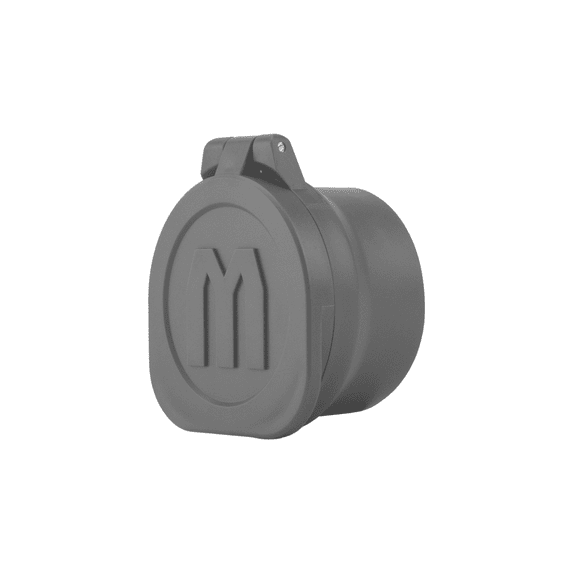 Monstrum Rubberized Flip-Up Rifle Scope Lens Covers, Objective Lens, Size F, Black, 43-49 mm