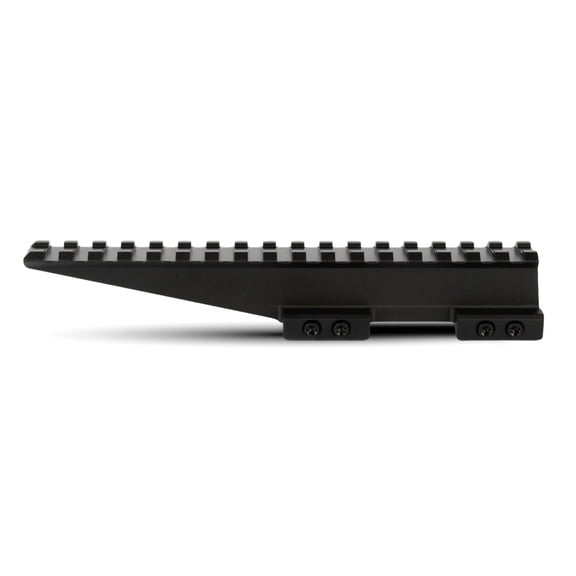 Monstrum Shrapnel Extended Picatinny Riser Mount with Recoil Stop Base | 17 Slot 7 inch Extra Long | High Profile
