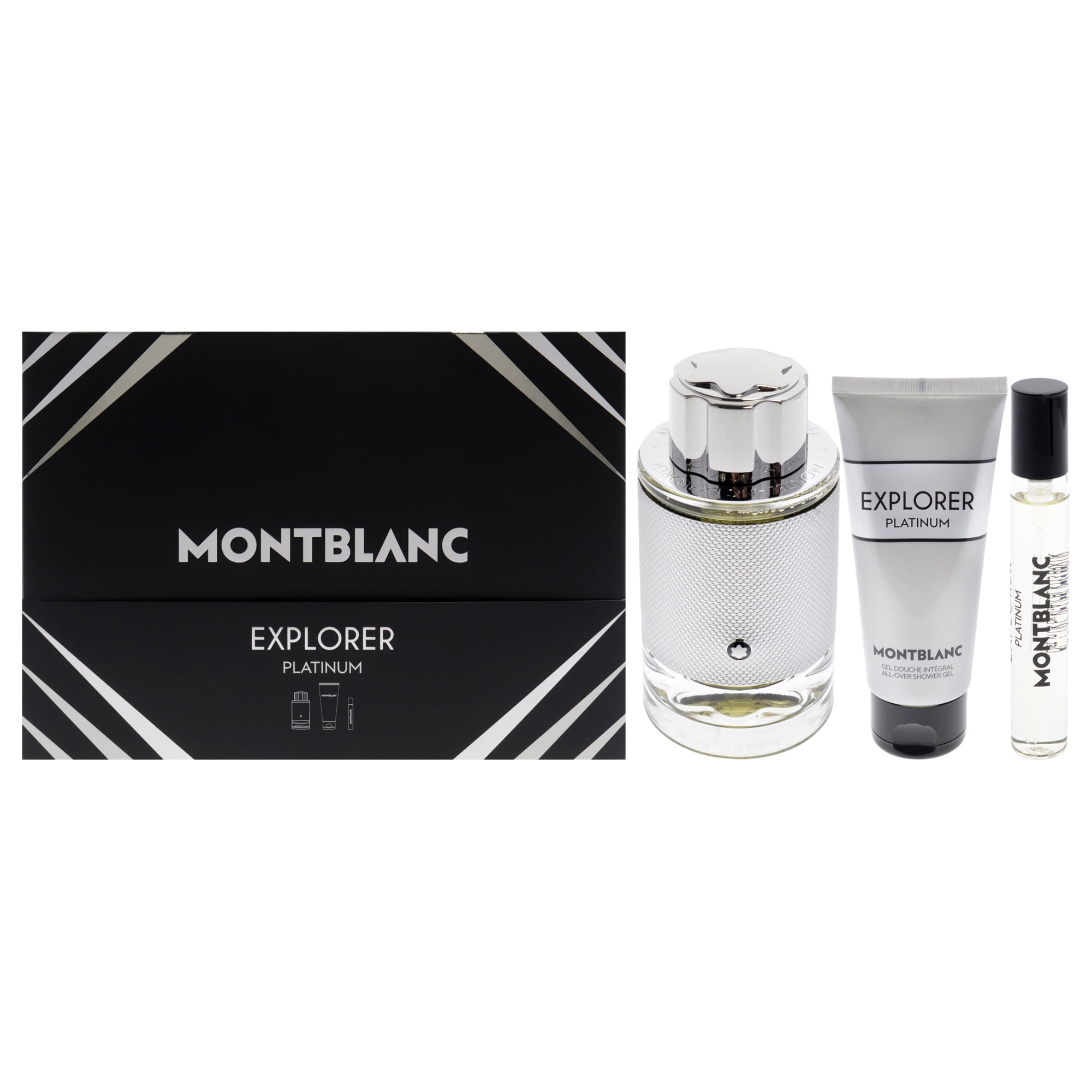 Mont Blanc Explorer Platinum , 3 Pc Gift Set 3.3oz EDP Spray, 0.25