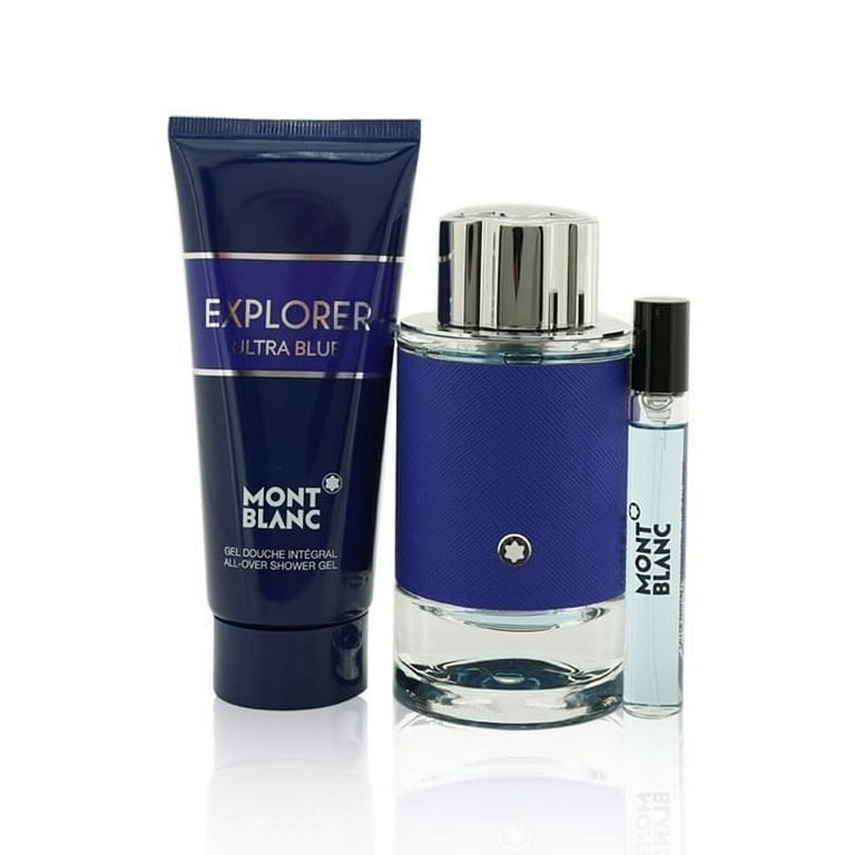 Mont Blanc Explorer Ultra Blue By Mont Blanc for Men - 3 Piece