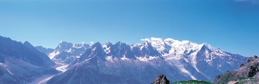 Mont Blanc France Canvas Art - Panoramic Images (36 x 12)