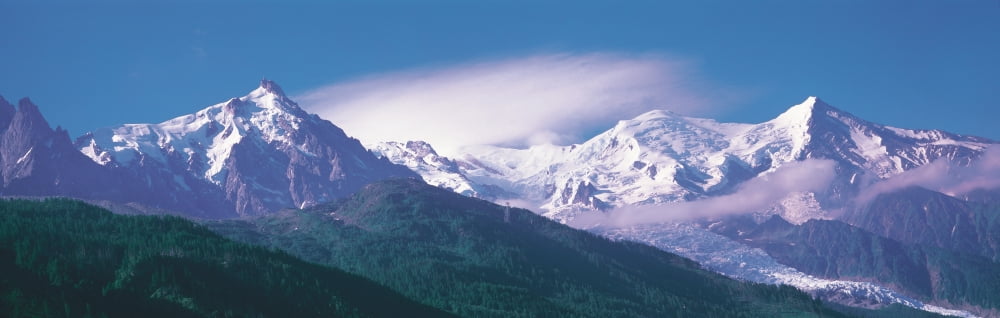 Mont Blanc France Canvas Art - Panoramic Images (36 x 12)