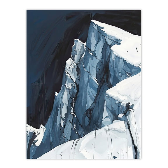 Mont Blanc Mountain Dramatic Landscape Hiking Living Room Extra Large XL Wall Art Poster Print