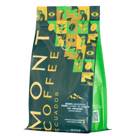 Mont Coffee - Amazonian Region - Specialty Single Origin Ecuadorian Arabica Coffee | Deluxe | Fresh Roast - Ground Coffee