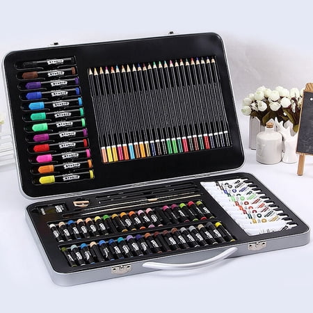 Mont Marte 90 Pieces Studio Mixed Media Art Painting Set Studio Essentials Colouring Pencils Tip Markers