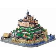 Mont Saint Michel France Building Set 1392 Pieces, Architecture Building Blocks Toys, Home D cor Model