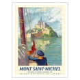 thumbnail image 1 of Mont Saint-Michel - Normandy France - The Pearl of French Mediaeval Art - Vintage Railroad Travel Poster by David Starr c.1947 - Bamboo Fine Art 290gsm Paper (Unframed) 12x16in, 1 of 4