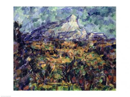 Mont Sainte-Victoire Canvas Art - Paul Cezanne (24 x 18)
