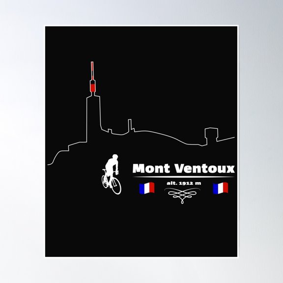 Mont Ventoux Road Bike Poster Wall Art, Modern Wall Decor, 8x12 UNFRAMED