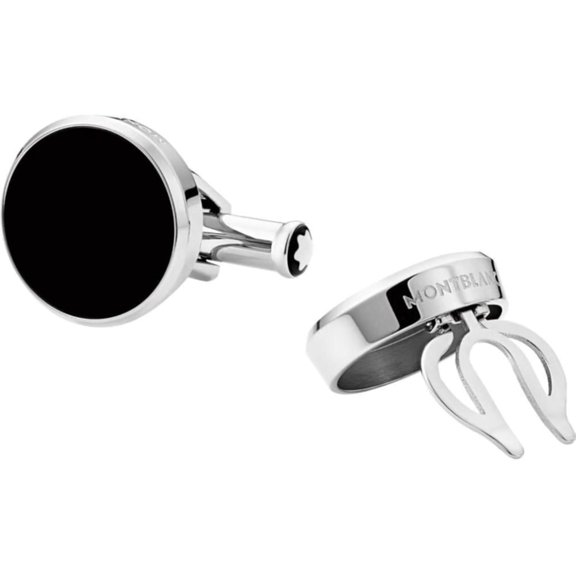 MontBlanc Round Stainless Steel Cuff Links