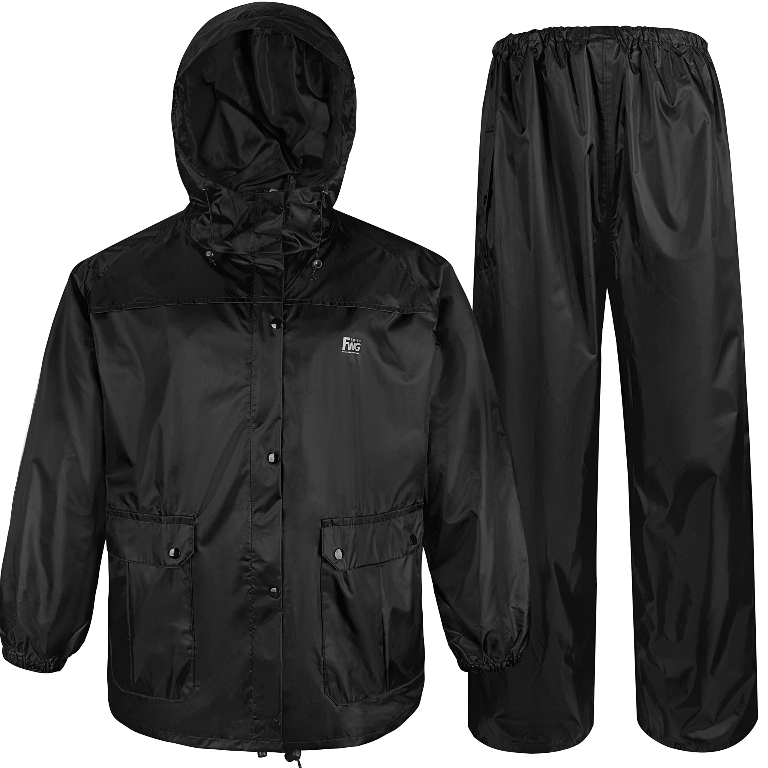 MontGear Hooded Rain Suits for Men with Pocket Waterproof Workwear