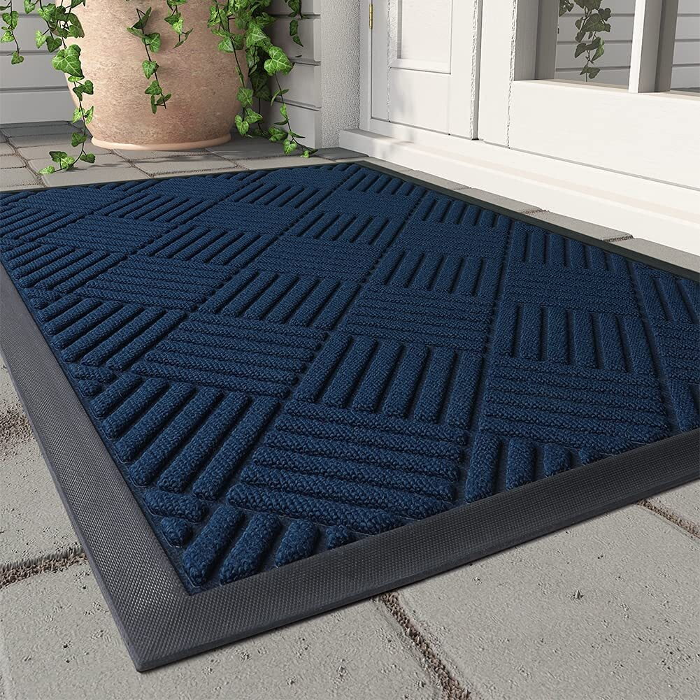 MontVoo Outdoor Mat Non Slip Doormat 24"x35" Front Door Mat Absorbent
