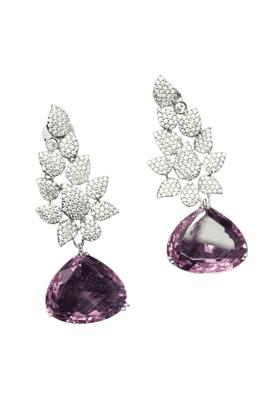Rose Cascade CZ Statement Earrings Heritage Jewelry for Women