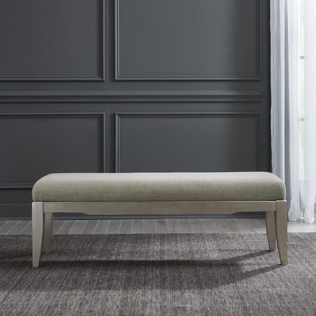 Montage Collection Bed Bench - Platinum Finish