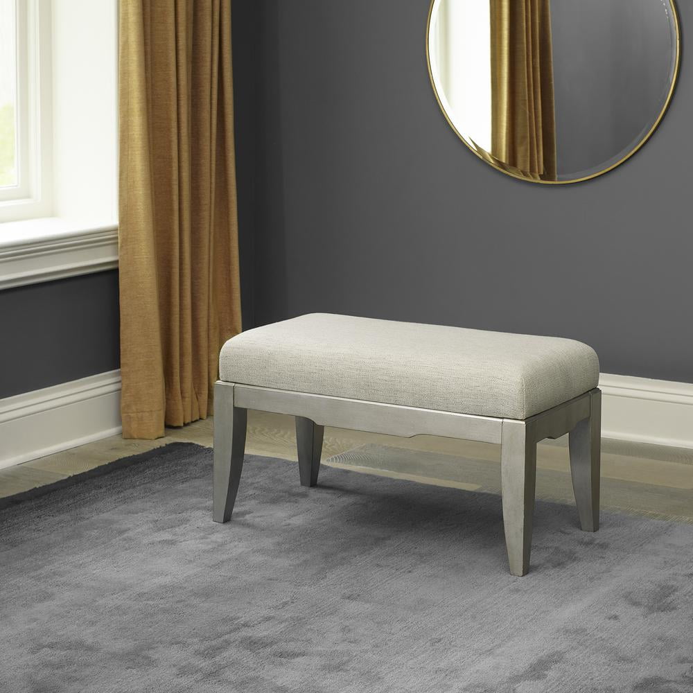 Montage Vanity Seat Bench - Platinum Finish
