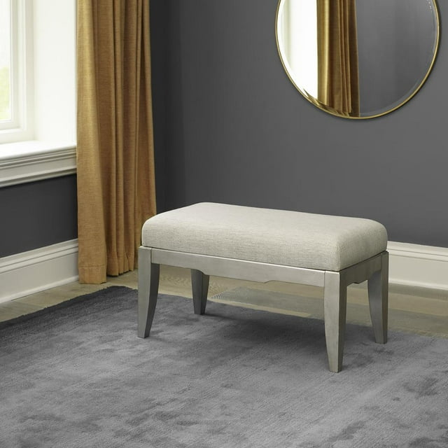 Montage Vanity Seat Bench - Platinum Finish