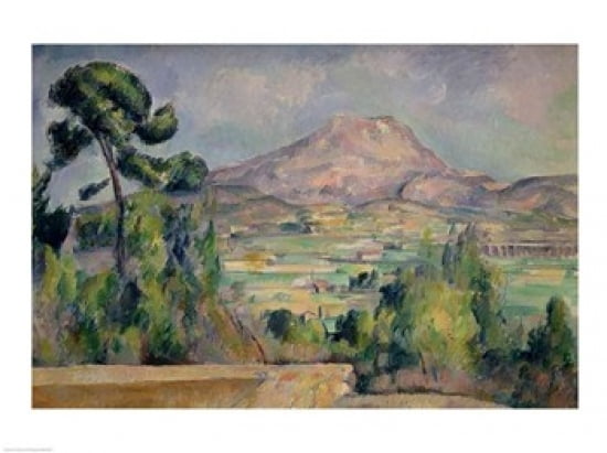 Montagne Sainte-Victoire Canvas Art - Paul Cezanne (36 x 24)