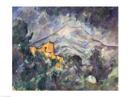 Montagne Sainte-Victoire and the Black Chateau Canvas Art - Paul Cezanne (24 x 18)