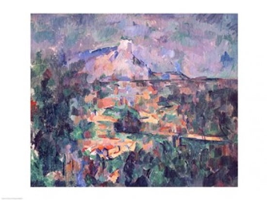 Montagne Sainte-Victoire from Lauves Canvas Art - Paul Cezanne (24 x 18)