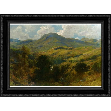 Montagne dEcosse 24x19 Black Ornate Wood Framed Canvas Art by Dore, Gustave
