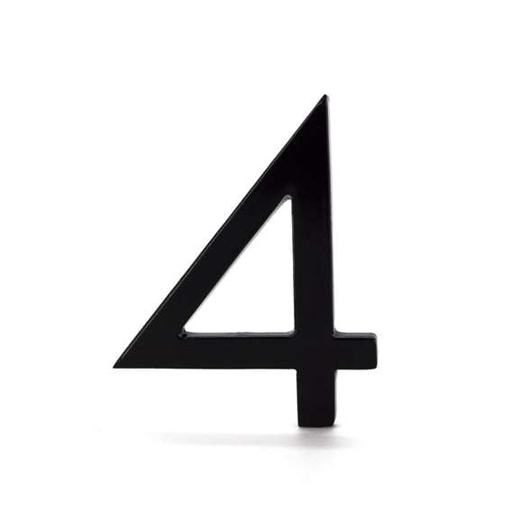 Montague Metal Products 10" Black Floating or Flat Modern House Numbers 0-9 - 4