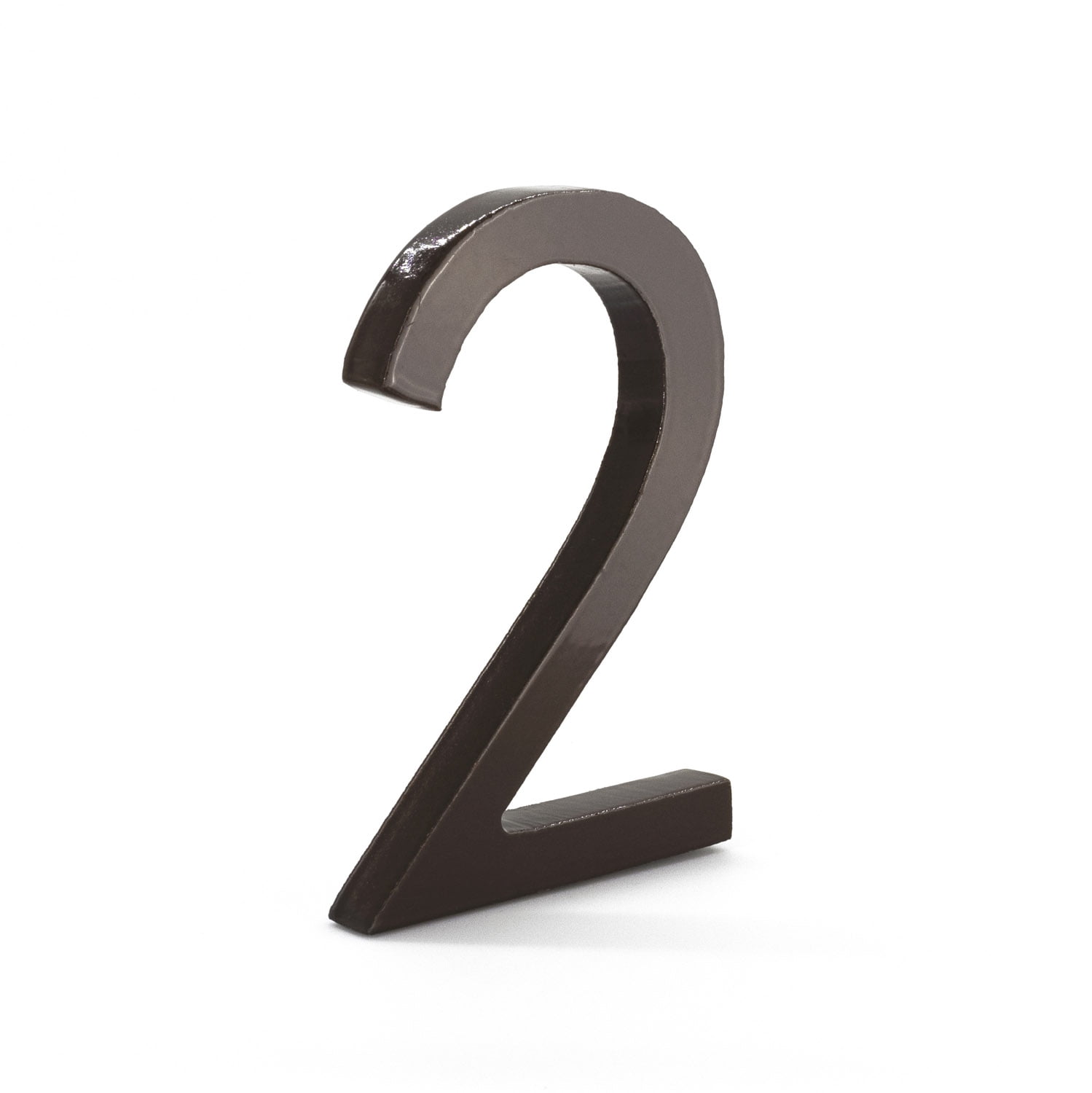 Montague Metal Products 10" Roman Bronze Floating or Flat Modern House Numbers 0-9 - 2