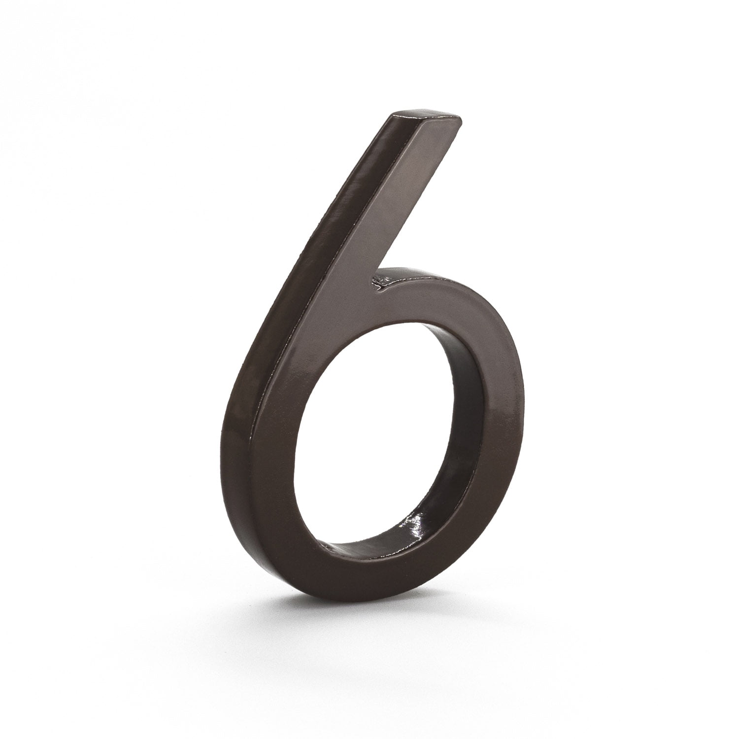 Montague Metal Products 10" Roman Bronze Floating or Flat Modern House Numbers 0-9 - 6