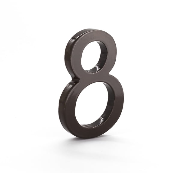 Montague Metal Products 10" Roman Bronze Floating or Flat Modern House Numbers 0-9 - 8